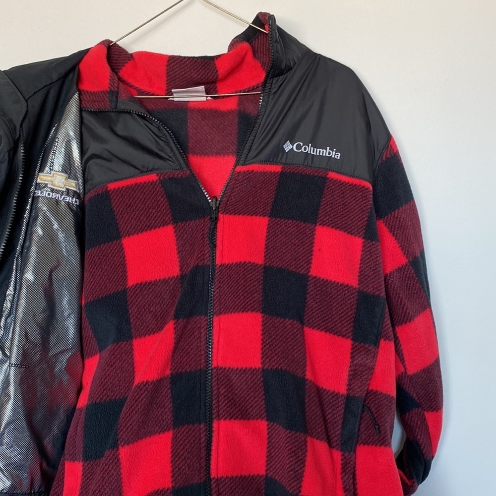 Chevy Columbia Omni Tech 3-in-1 Jacket Buffalo Plaid Waterproof Hunting Outdoors - Picture 6 of 16